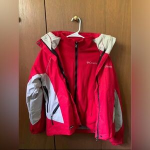 Columbia double-layered red jacket